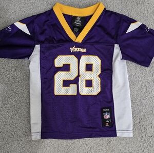 Reebok Kids Purple and Yellow Vikings Jersey
